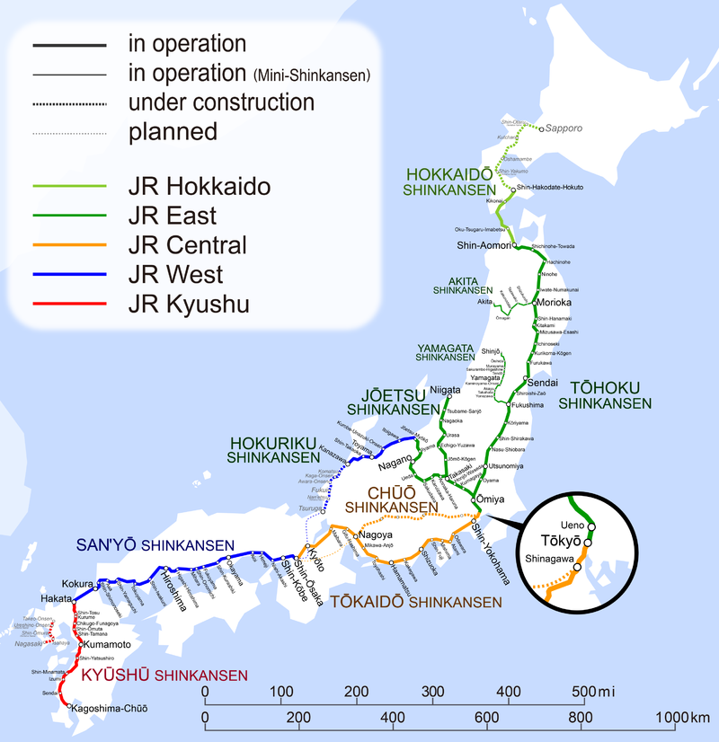 Ruta del Shinkansen