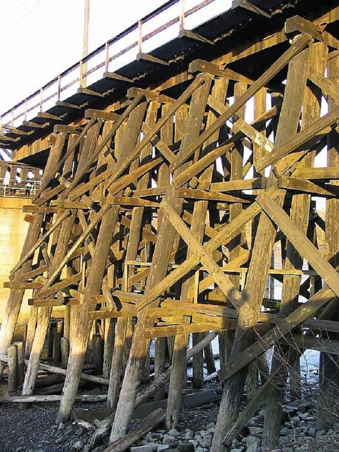 Los puentes de madera en los ferrocarriles de EE.UU.