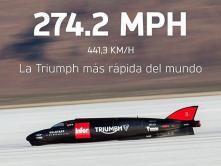 Triumph Infor Rocket Triumph vuela a más de 400 km/h en Bonneville